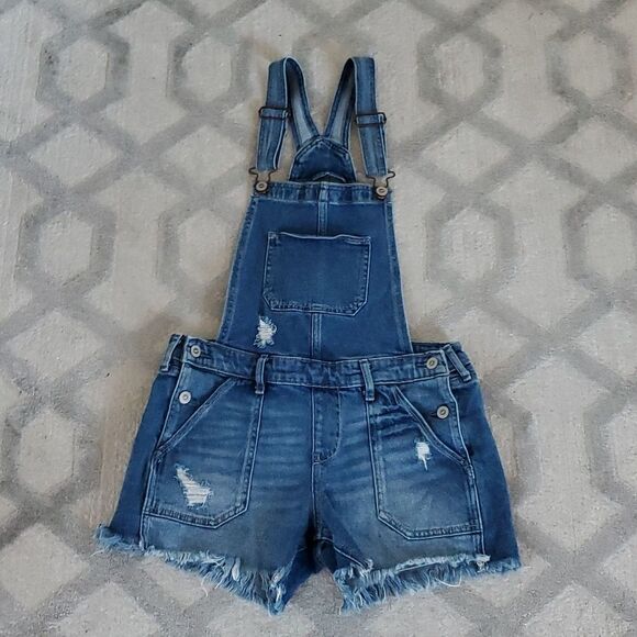 Hollister Boyfriend Short Jean Overalls - Picture 4 of 11